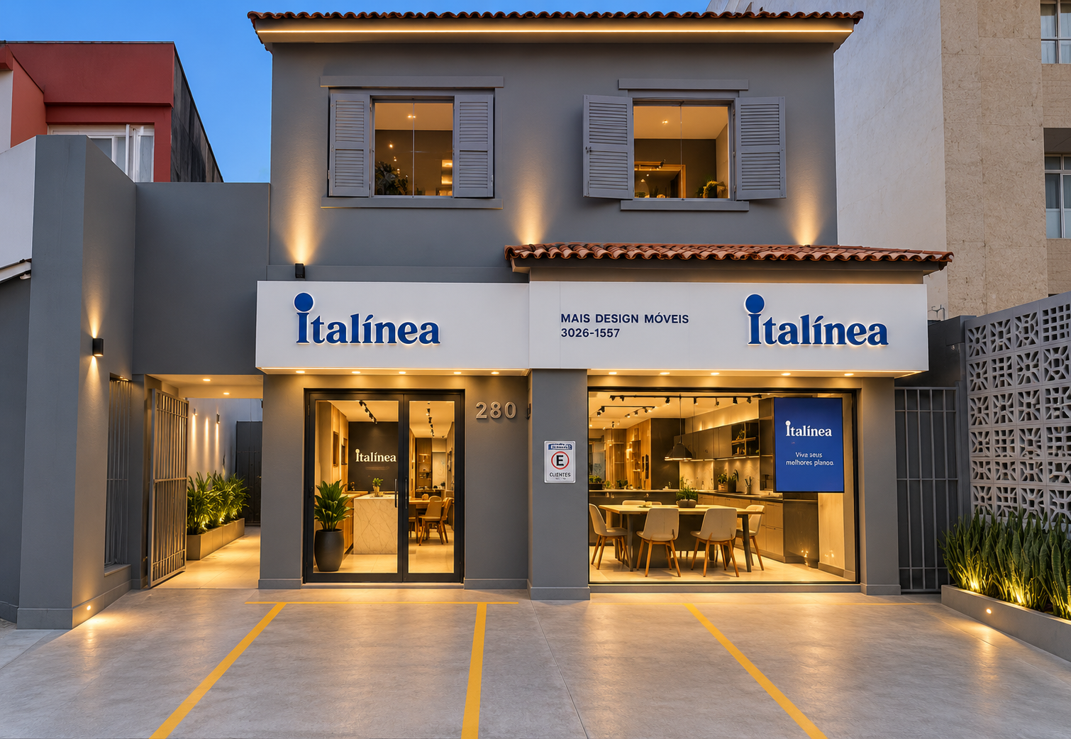 Fachada da loja Mais Design Italínea em Salvador